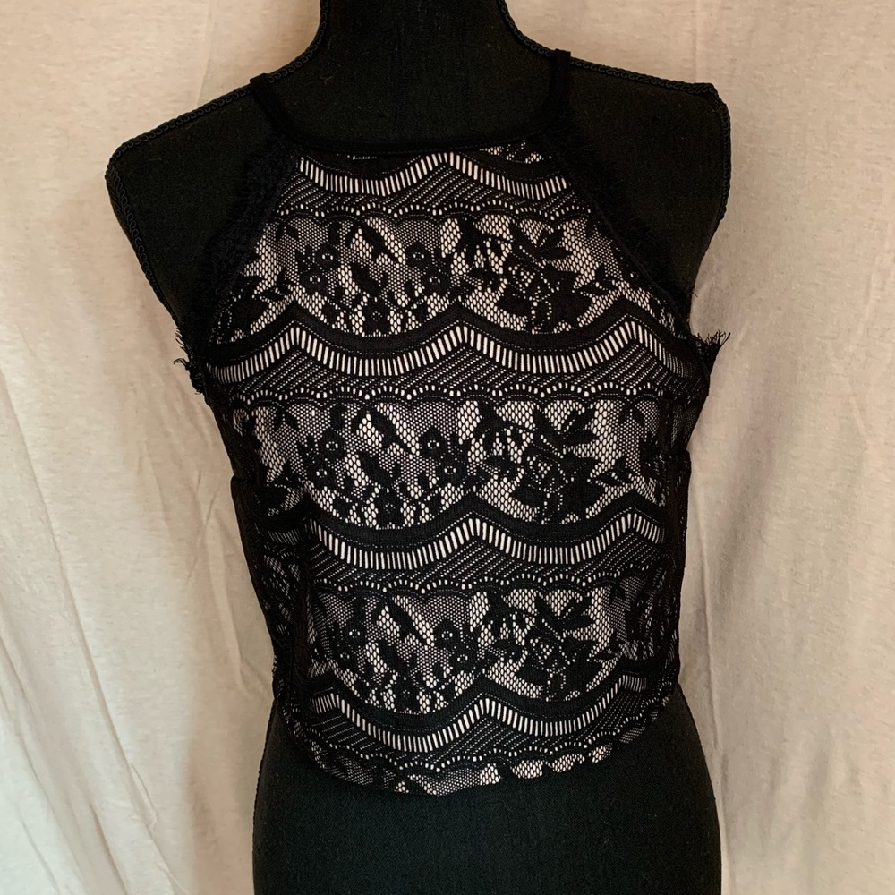 Black and Tan lace top